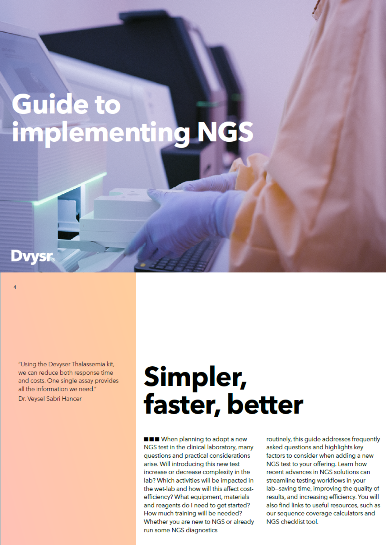 Guide to implementing NGS - simpler, faster, better
