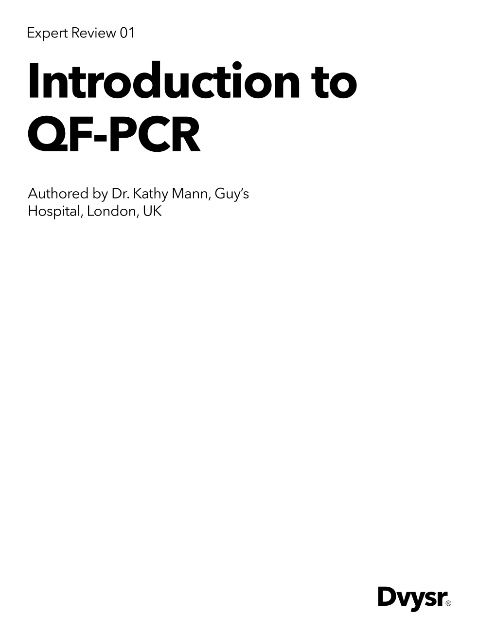 Introduction to QF-PCR 
