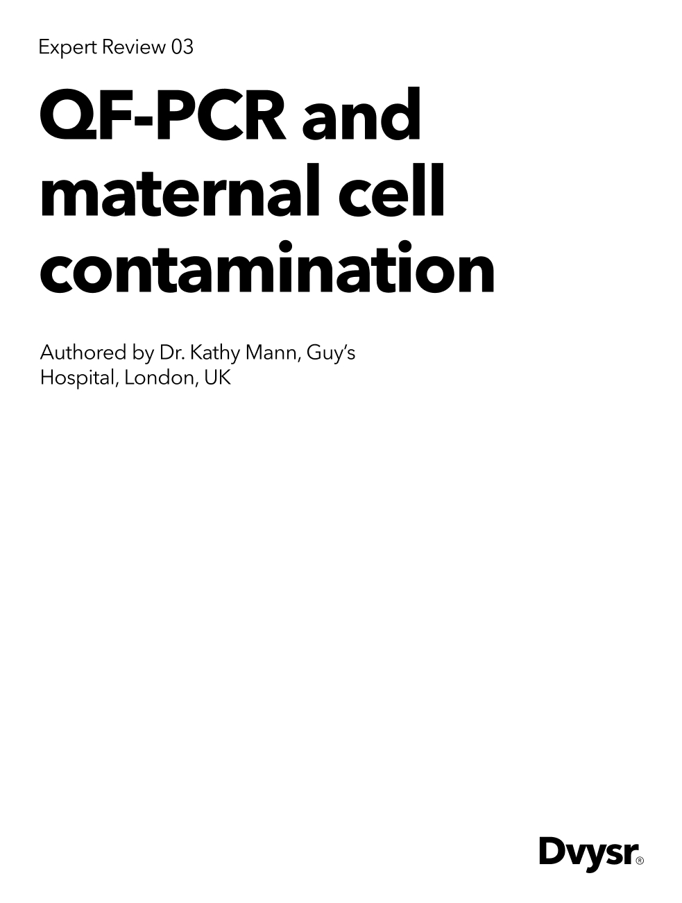 QF-PCR and maternal cell contamination