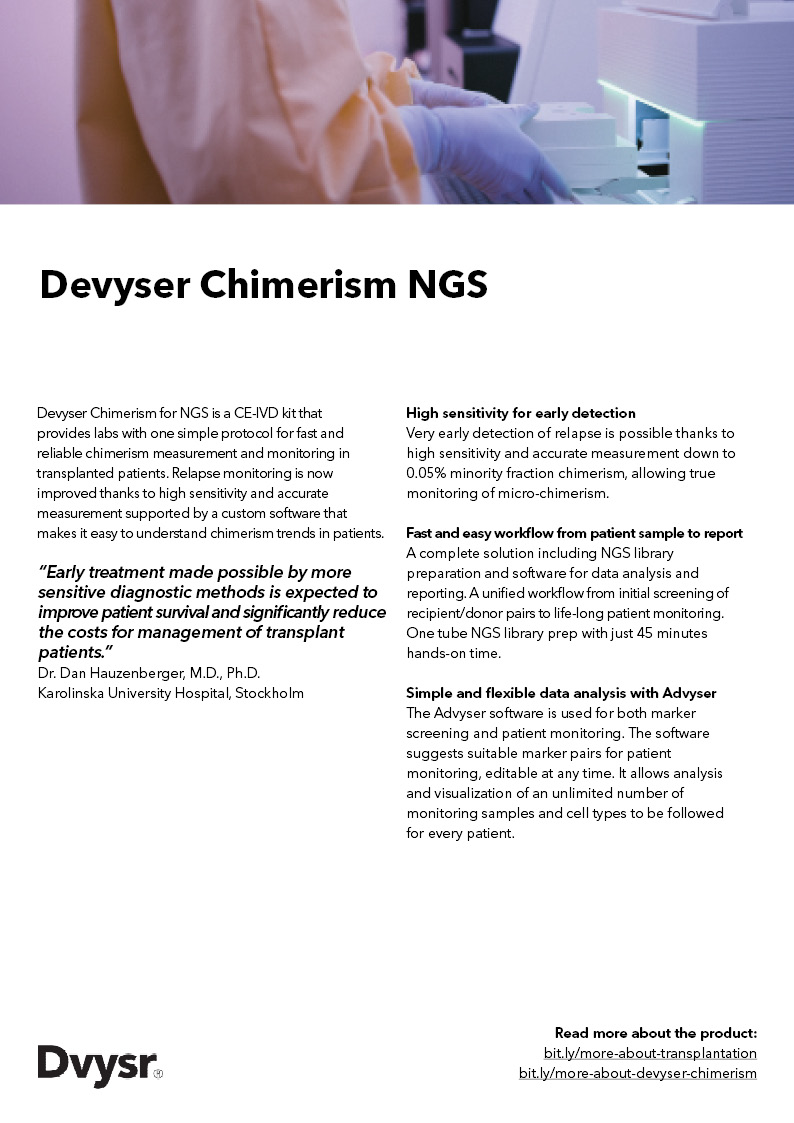 Devyser_Chimerism_flyer_cover